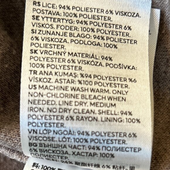 H&M SZ M Light Mocha Relaxed Fit Utility Jacket / Shacket Preppy Ranch Wardrobe - Picture 9 of 11